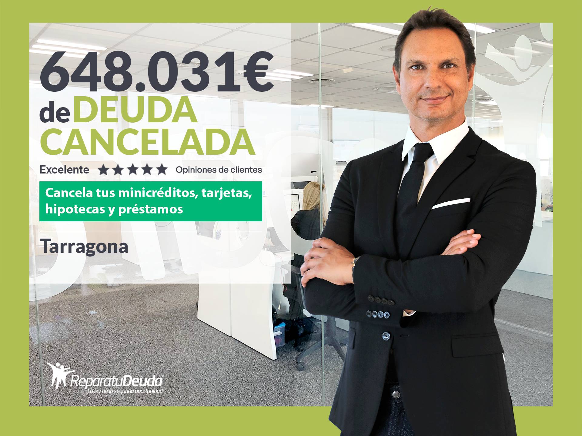 Repara tu Deuda Abogados cancela 648.031 € en Tarragona (Cataluña) con la Ley de Segunda Oportunidad