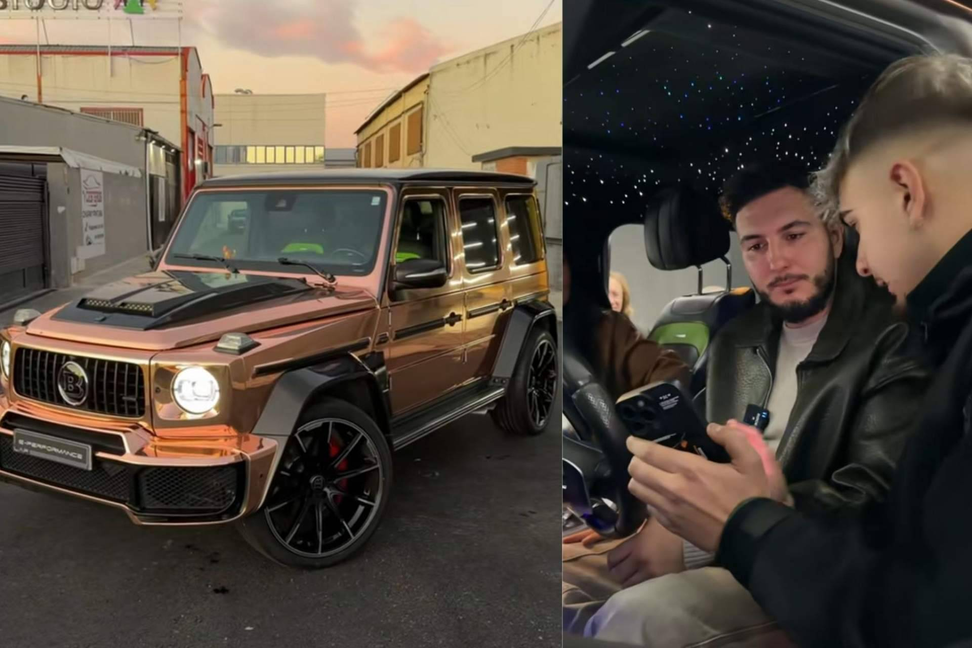 Omar Montes y su Mercedes de 'Oro Rosa' que incendia las redes; ¿exceso o genialidad?