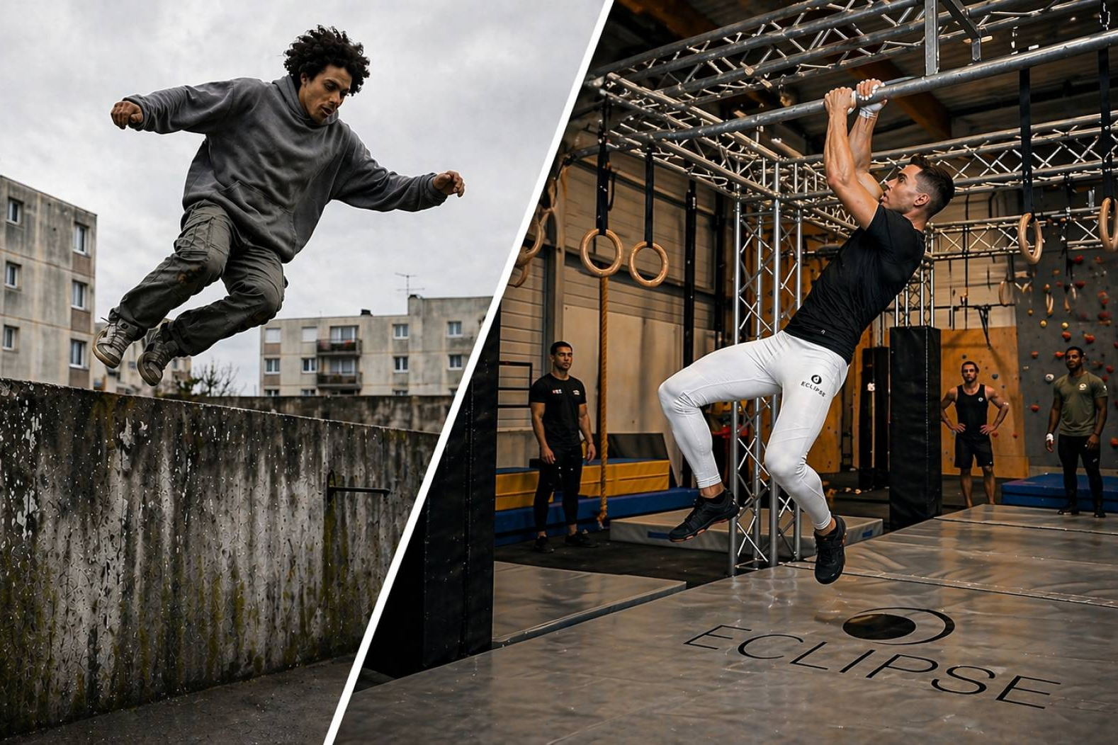 El parkour francés se transforma bajo la influencia del entrenamiento de obstáculos